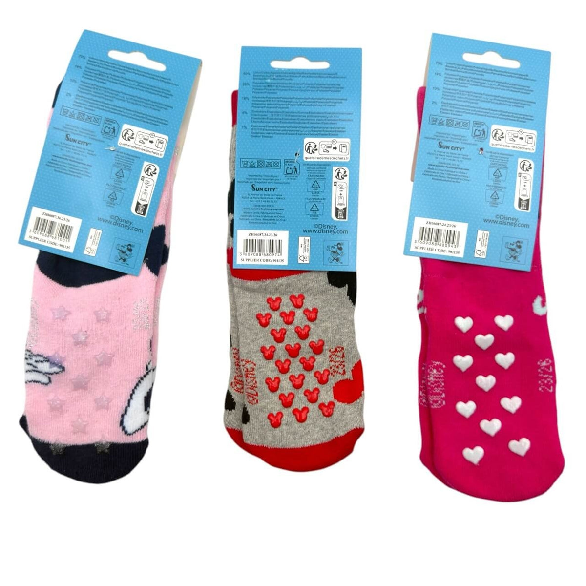 3 Coppie di Calzini Antiscivolo Bambina – Disney Minnie