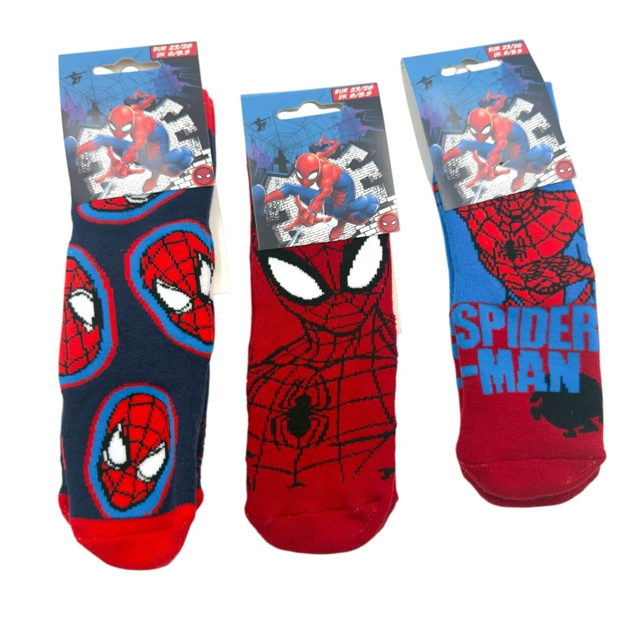 3 Coppie di Calzini Antiscivolo Bambino – Marvel Spider-Man