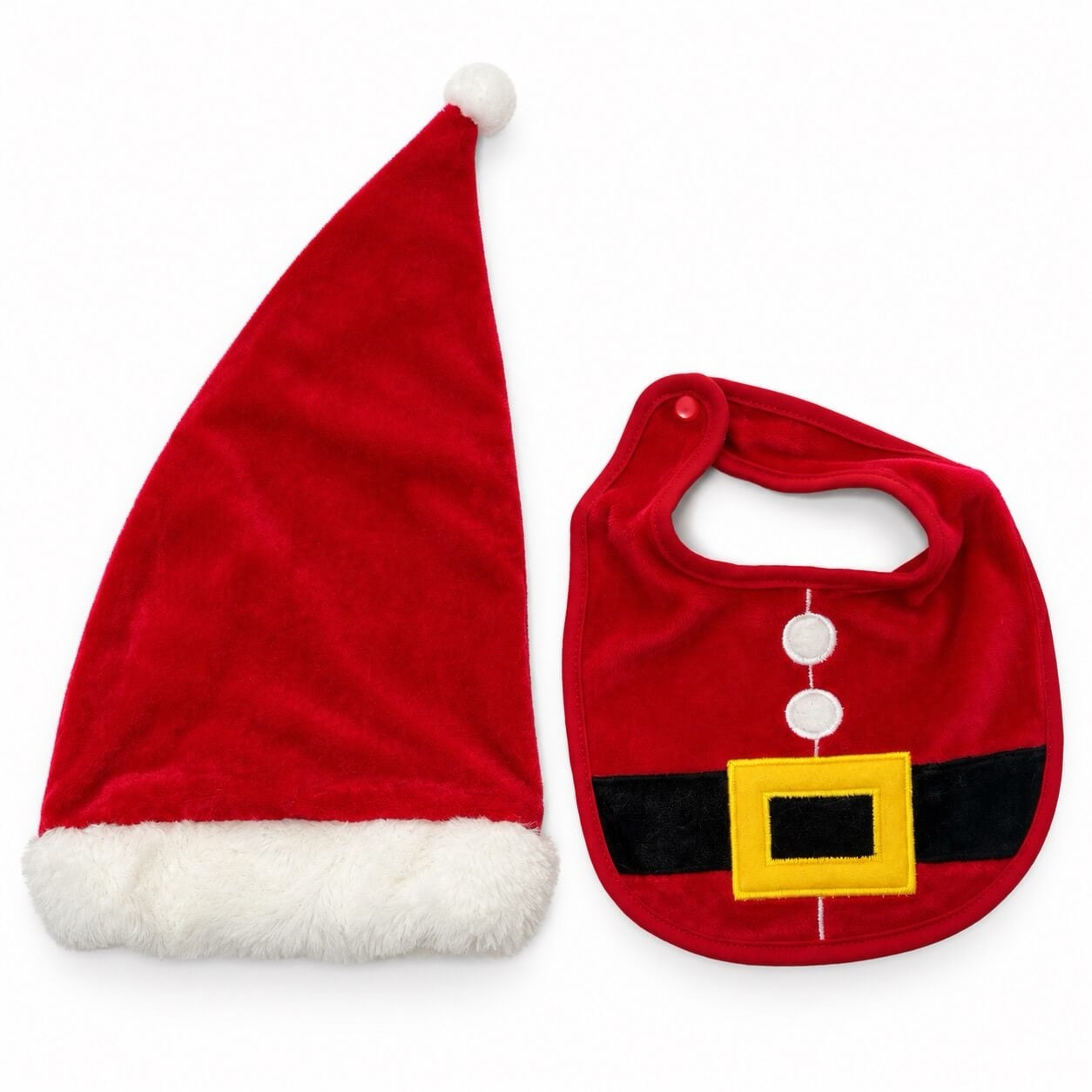 Bonnet + bavoir Noël en chenille