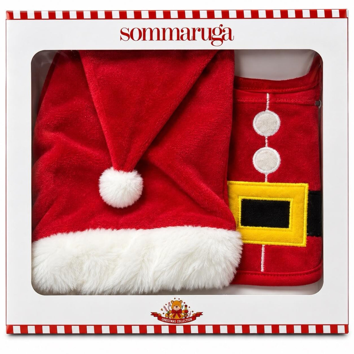 Bonnet + bavoir Noël en chenille