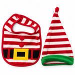 Cappello + Bavetta In ciniglia Natalizia
