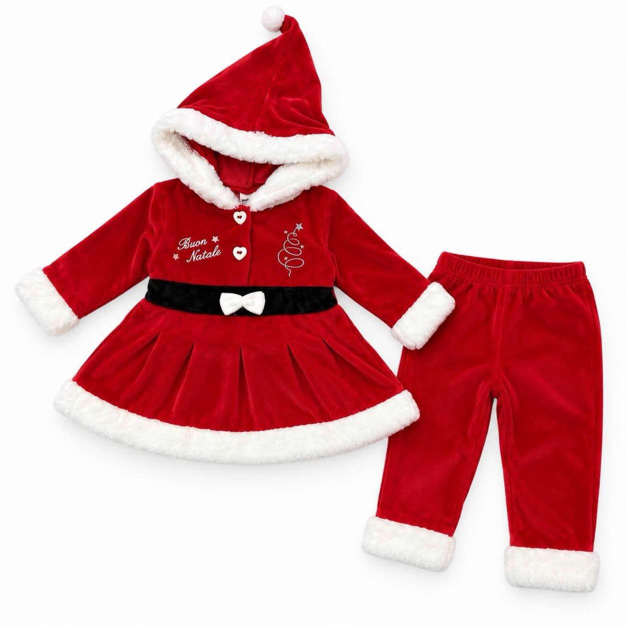 Tenue de Noël en chenille pour bébé fille