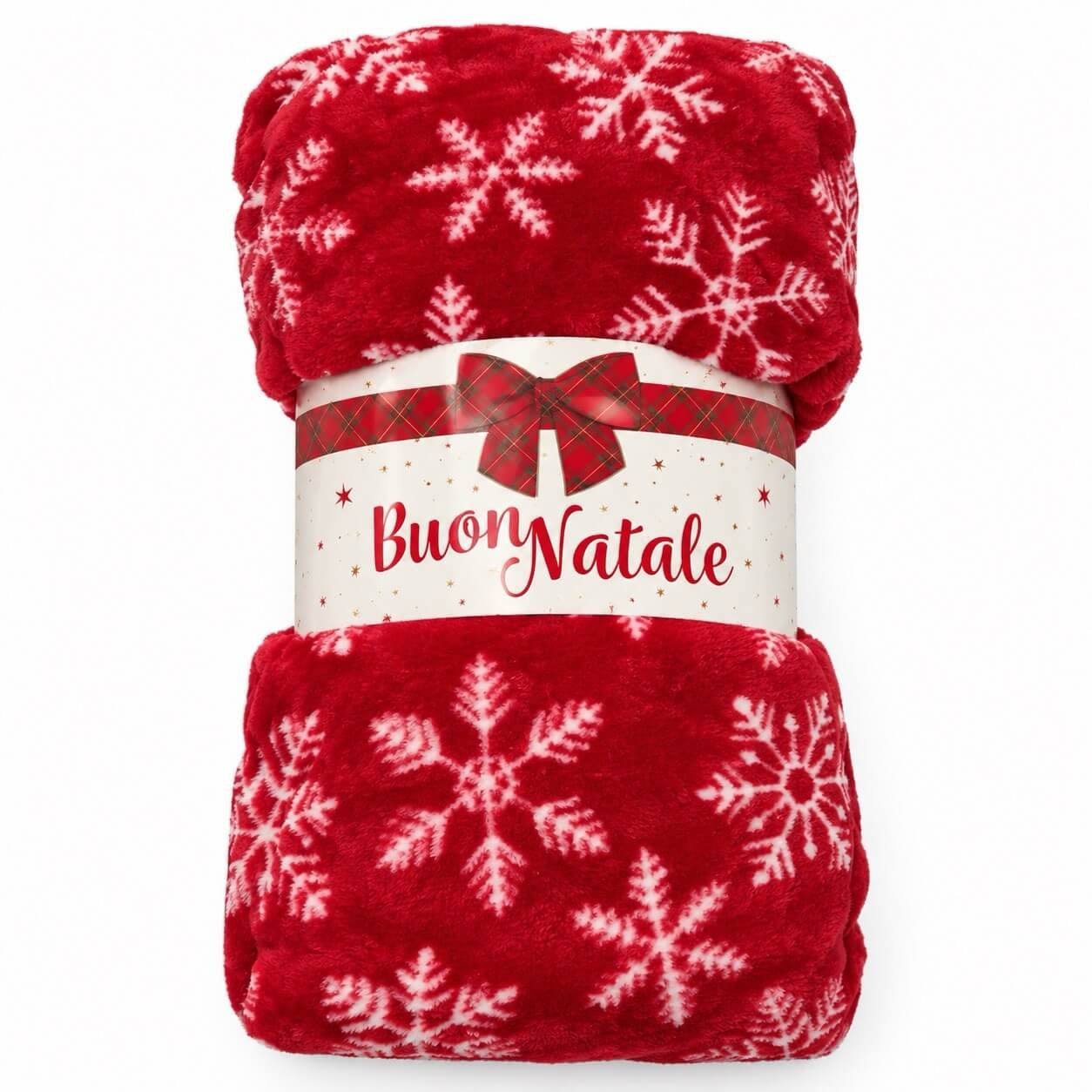 Coperta Rossa Natalizia in Coral Per Lettino - Batuffolini
