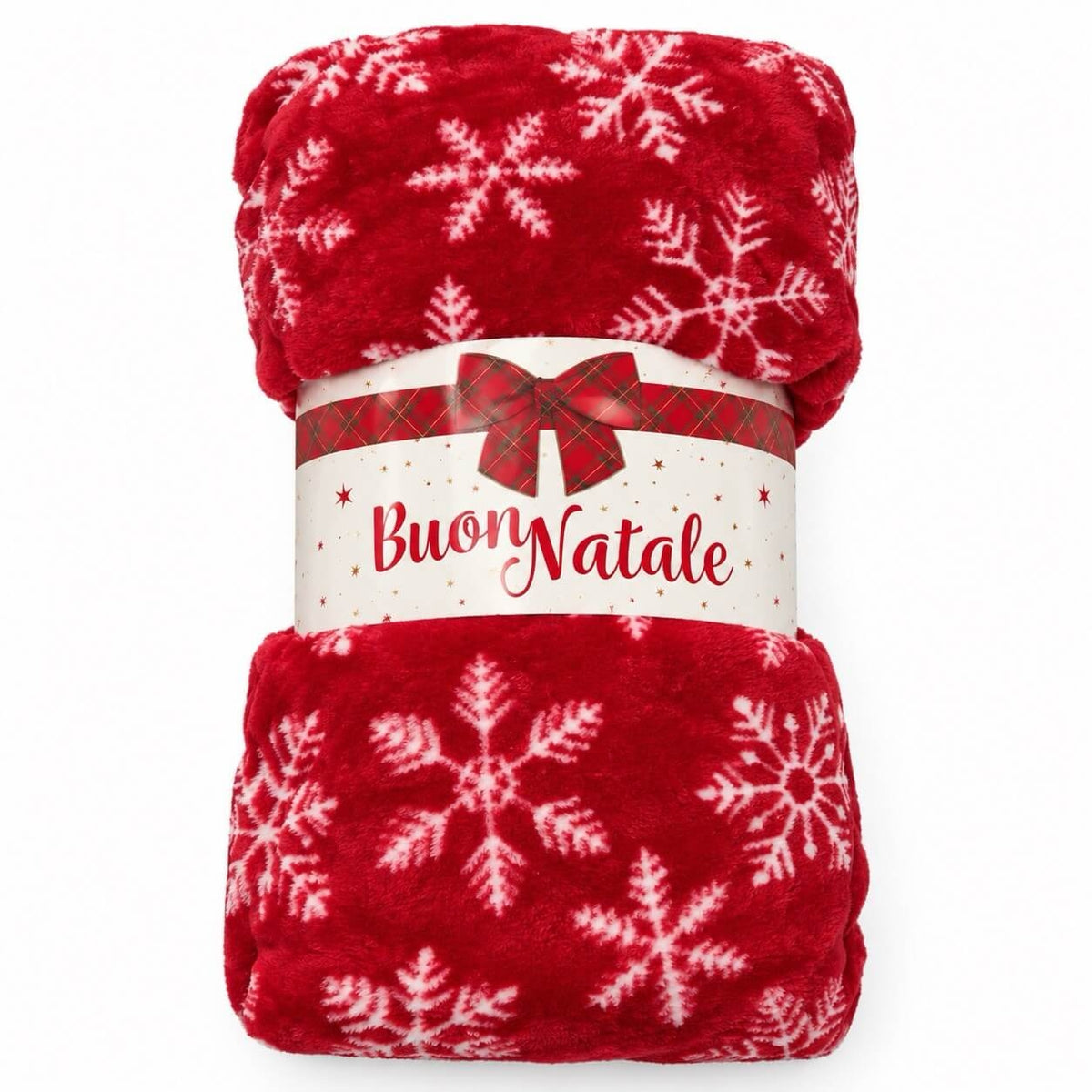 Coperta Rossa Natalizia in Coral Per Lettino - Batuffolini