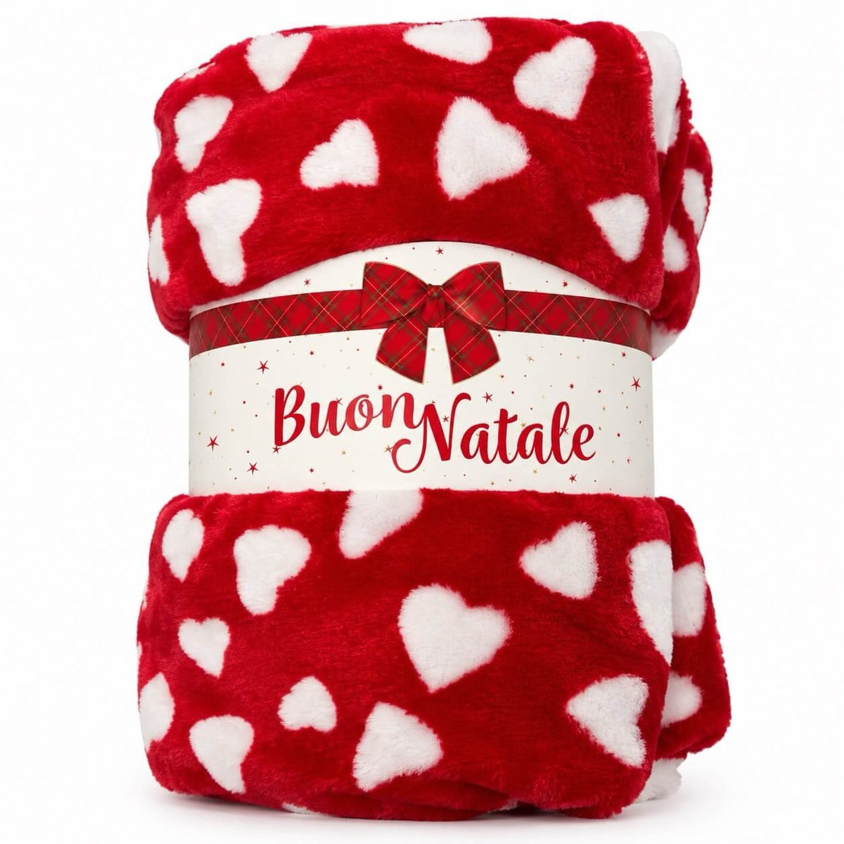 Coperta Rossa Natalizia in Coral Per Lettino - Batuffolini