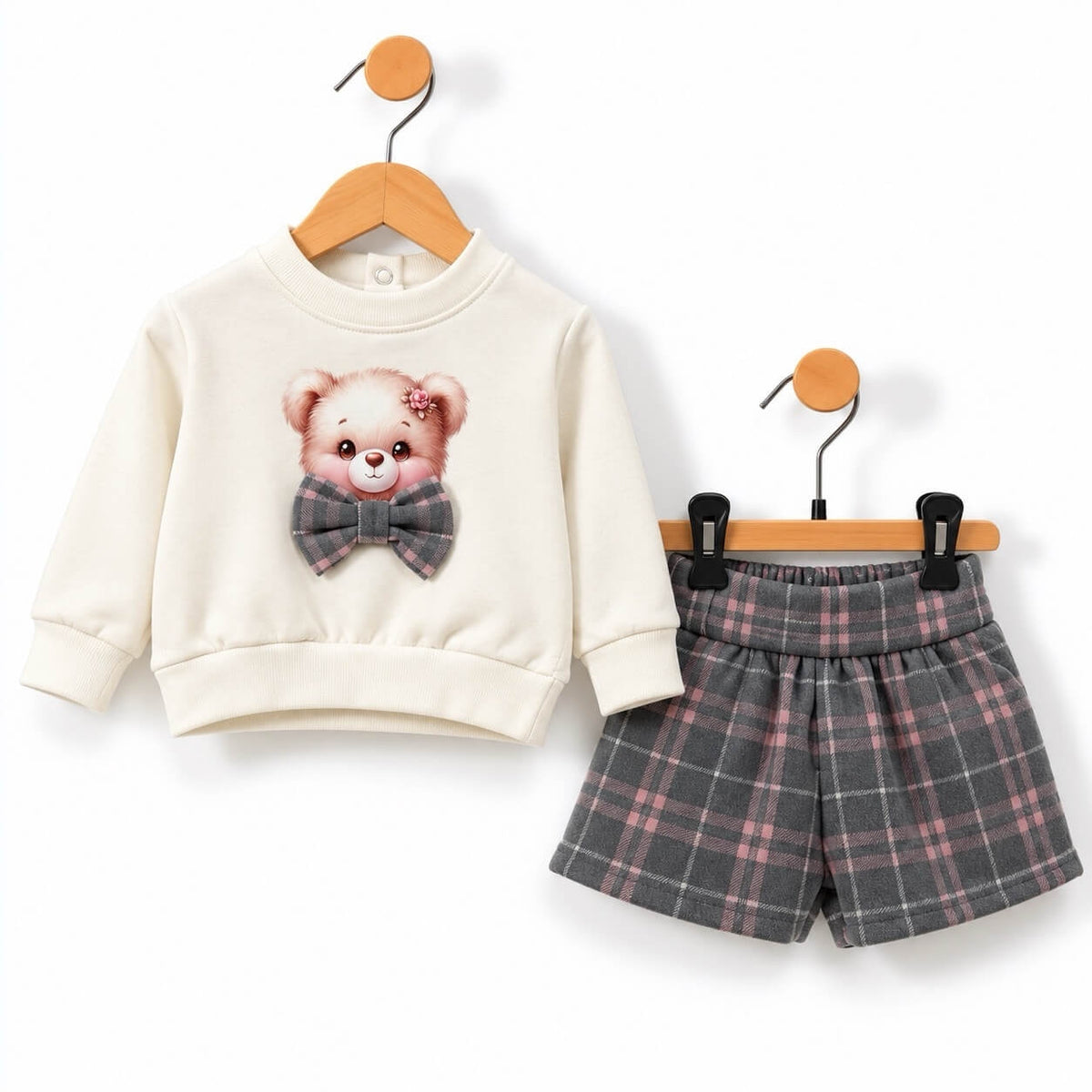 Completo 3 Pezzi Neonata Caldo Cotone - Fun Paris