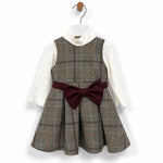 Completo Bimba con Abito Scozzese e Maglia – DFY