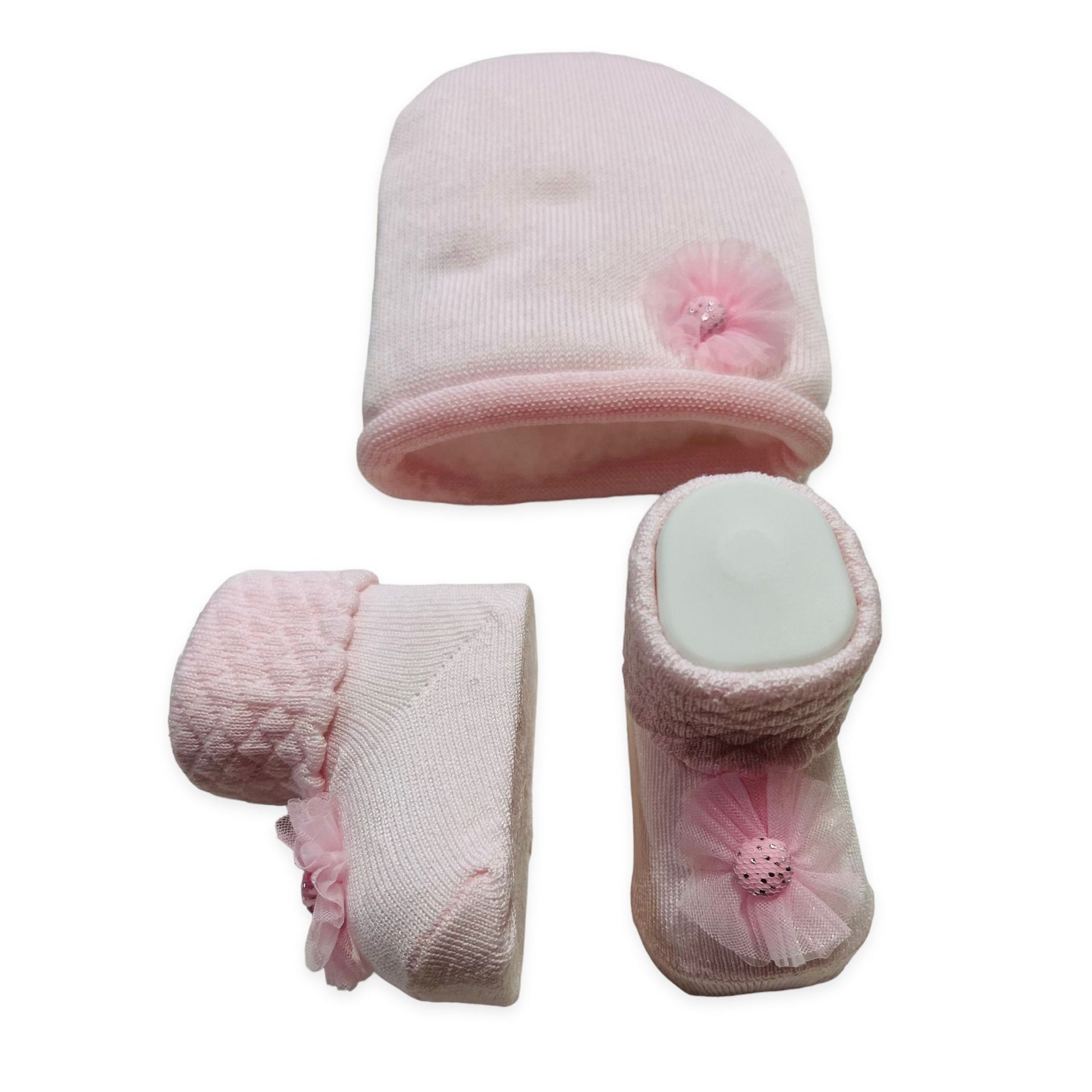 Set Cappello+scarpe in Cotone 0/6 Mesi - Mstore016