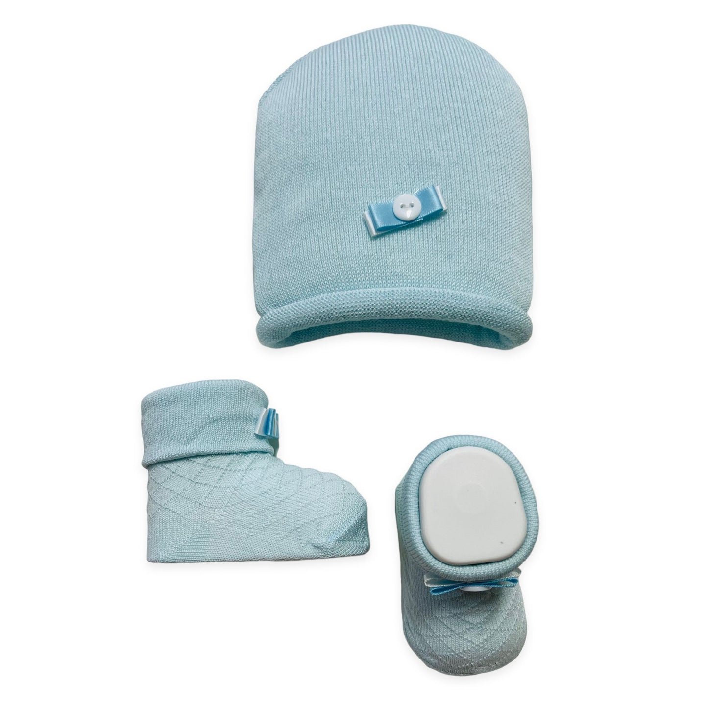 Set Cappello+scarpe in Cotone 0/6 Mesi - Mstore016