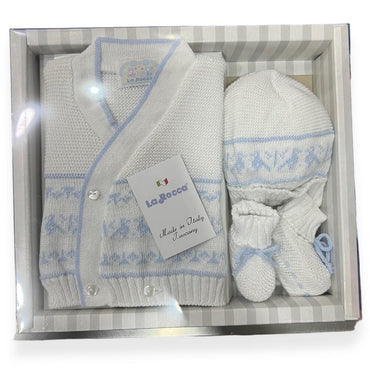 Set Golfino+Scarpette+Cappello in Cotone 0/6 Mesi - Mstore016