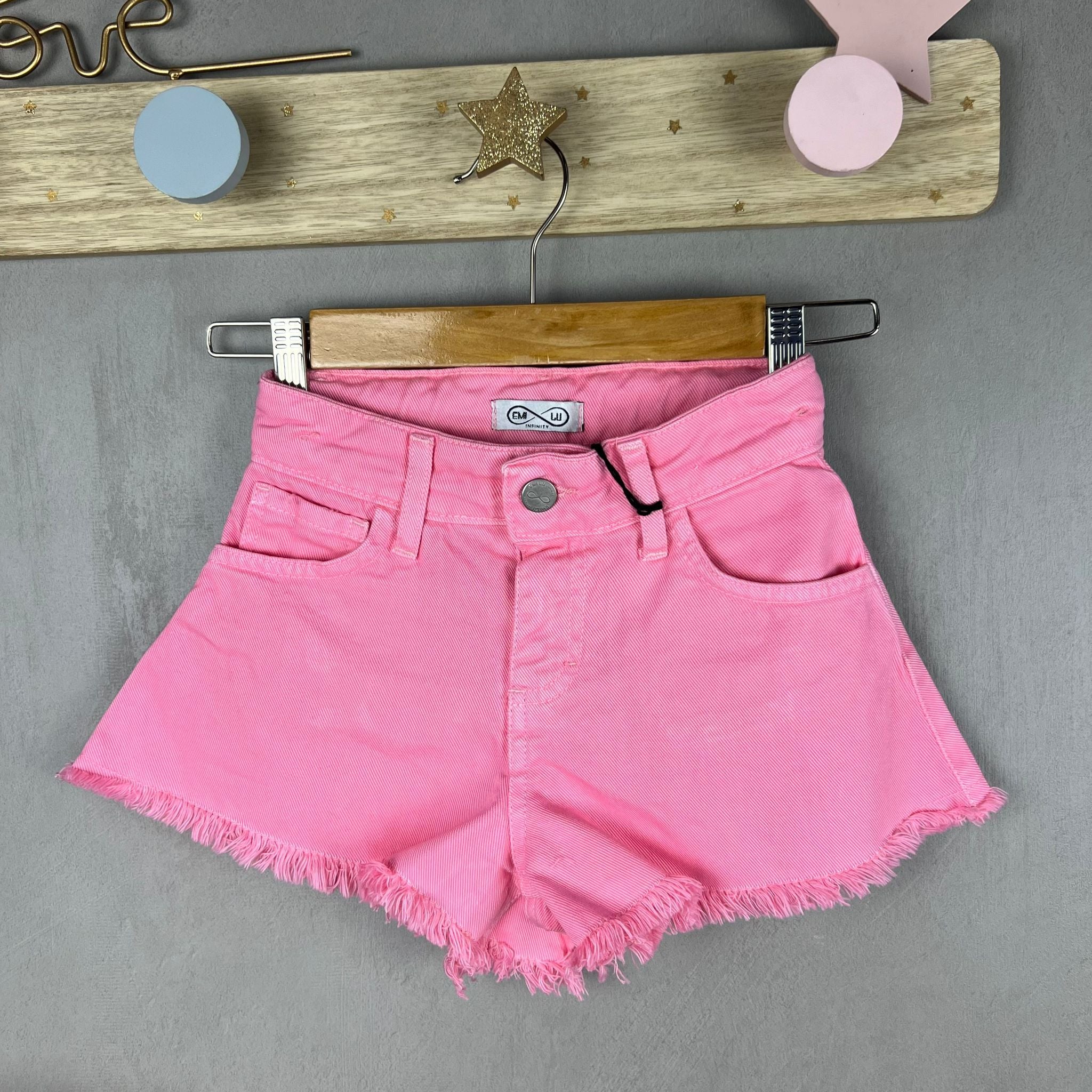 Shorts di Jeans Sfrangiato  Bimba - Mstore016