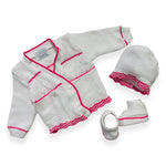 Set Golfino+Scarpette+Cappello in Cotone 0/6 Mesi - Mstore016