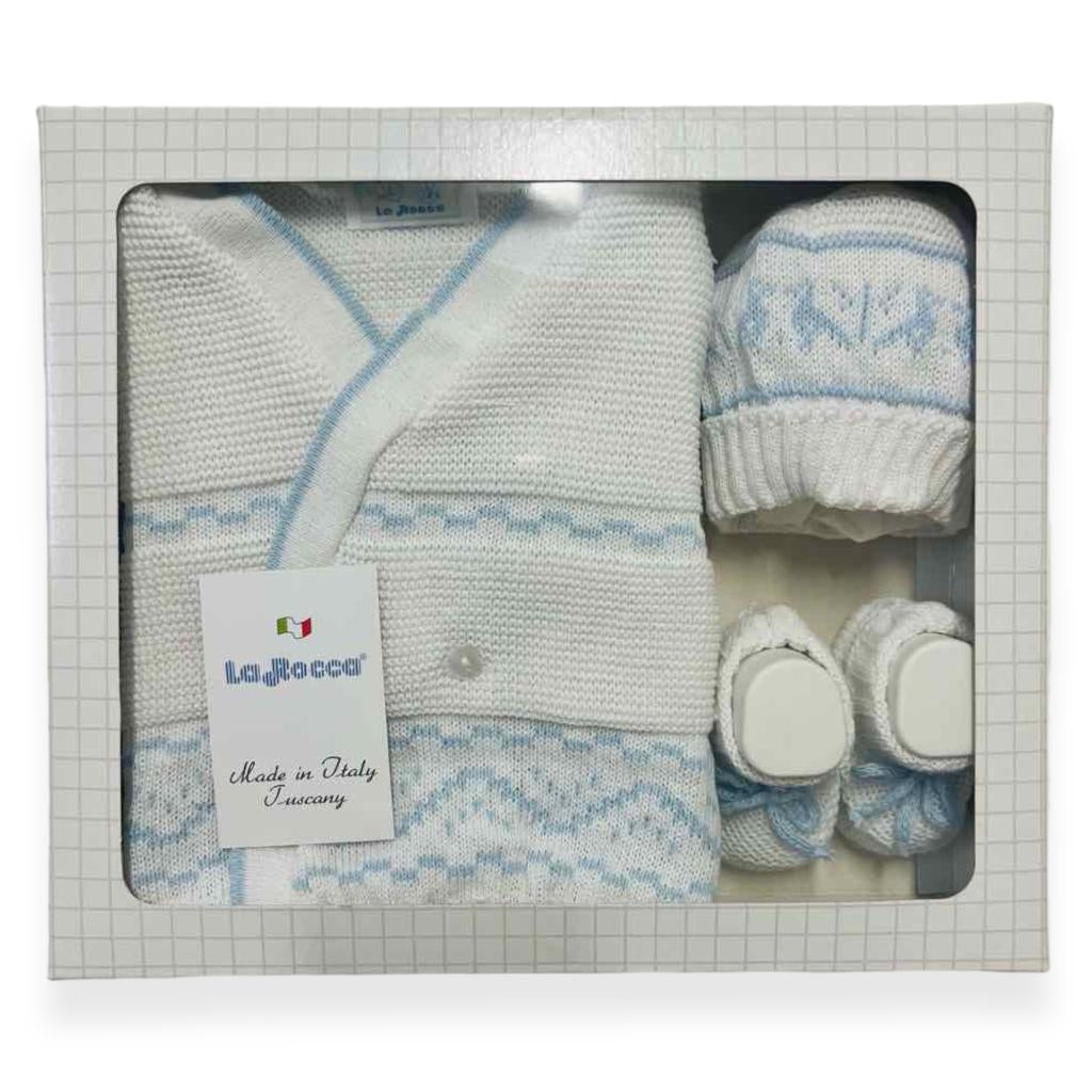 Set Golfino+Scarpette+Cappello in Cotone 0/6 Mesi - Mstore016