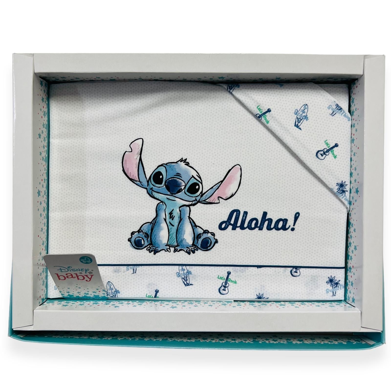 Completo Lettino Stitch Disney 100% Cotone - Mstore016