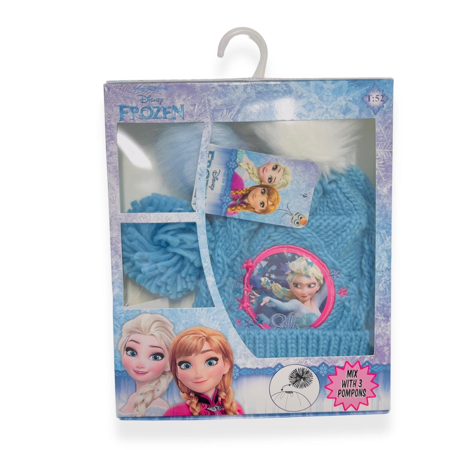 Cappello in Lana Frozen con 3 Pompons intercambiabili - Mstore016