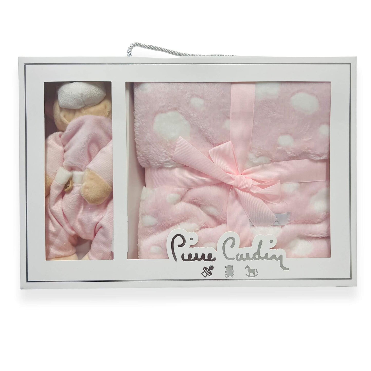 Couverture polaire + attache-sucette pour lit bébé