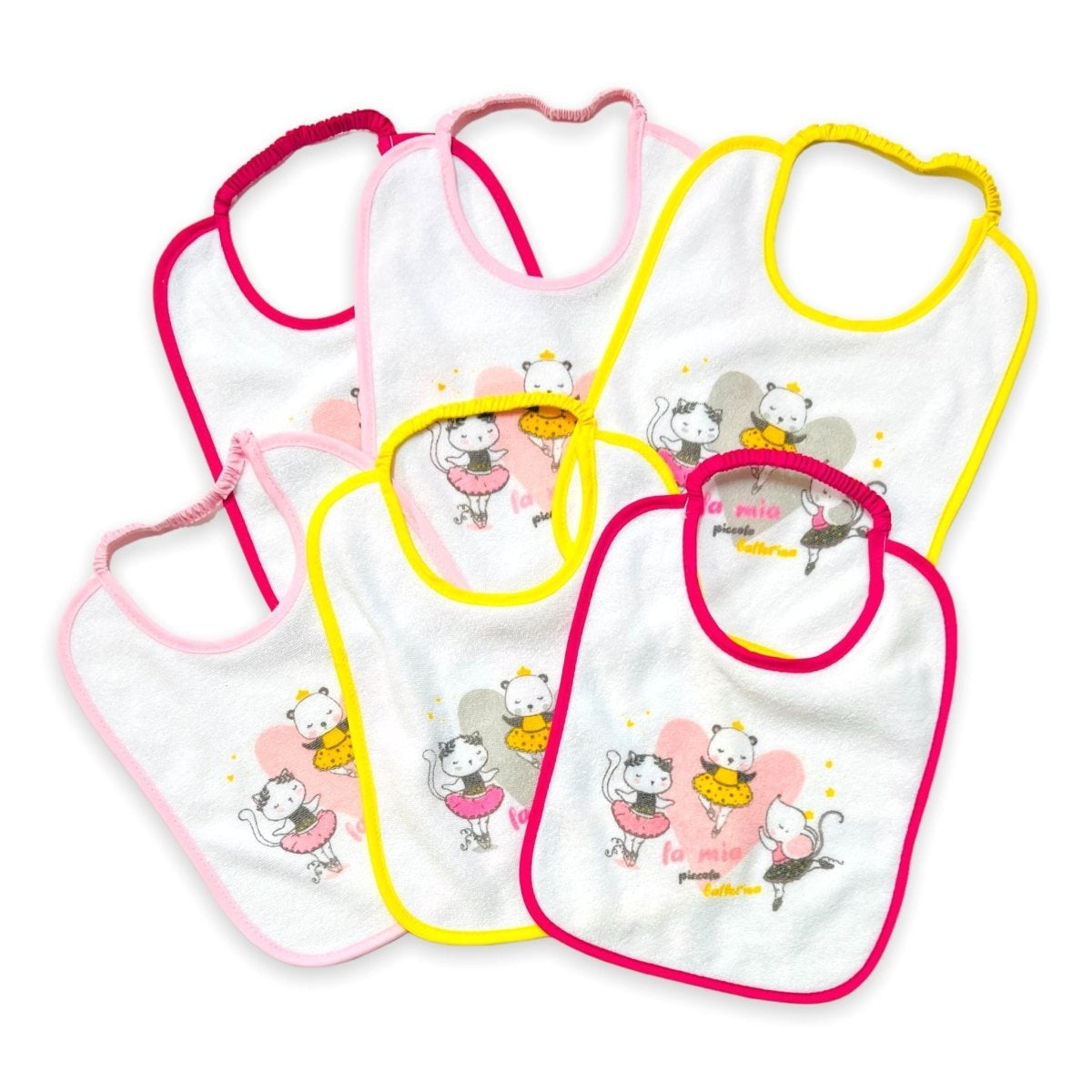 6 bavoirs dos plastifié Mélanie