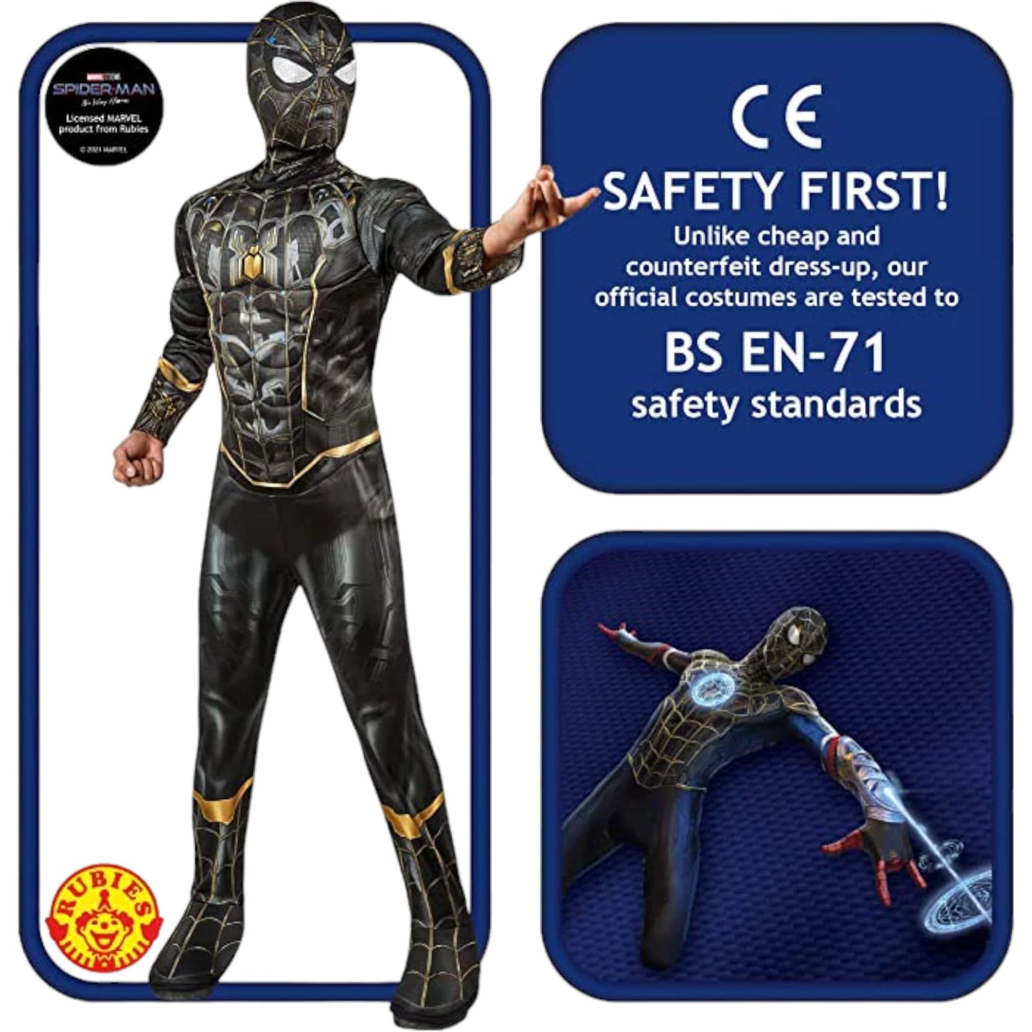 Costume Spider-Man 3 Nero Deluxe