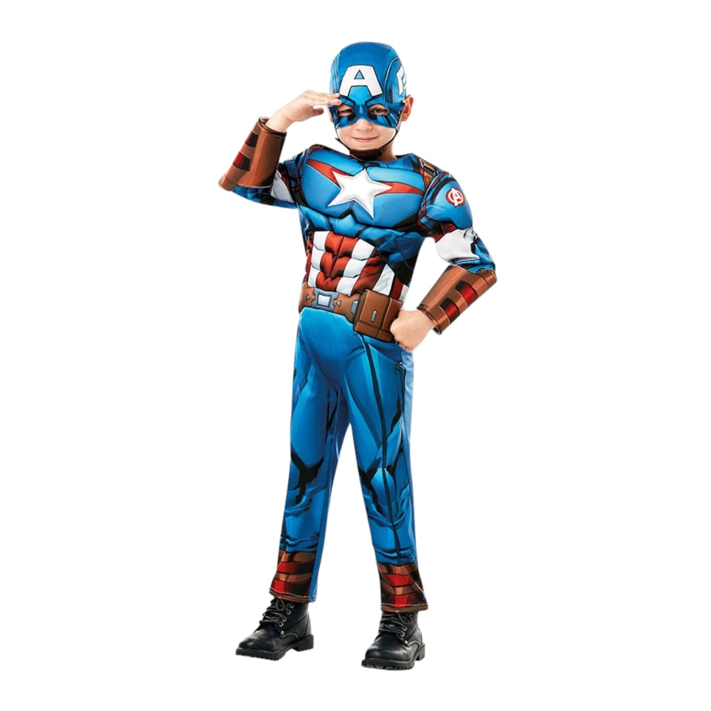 Costume de Captain America avec des muscles 