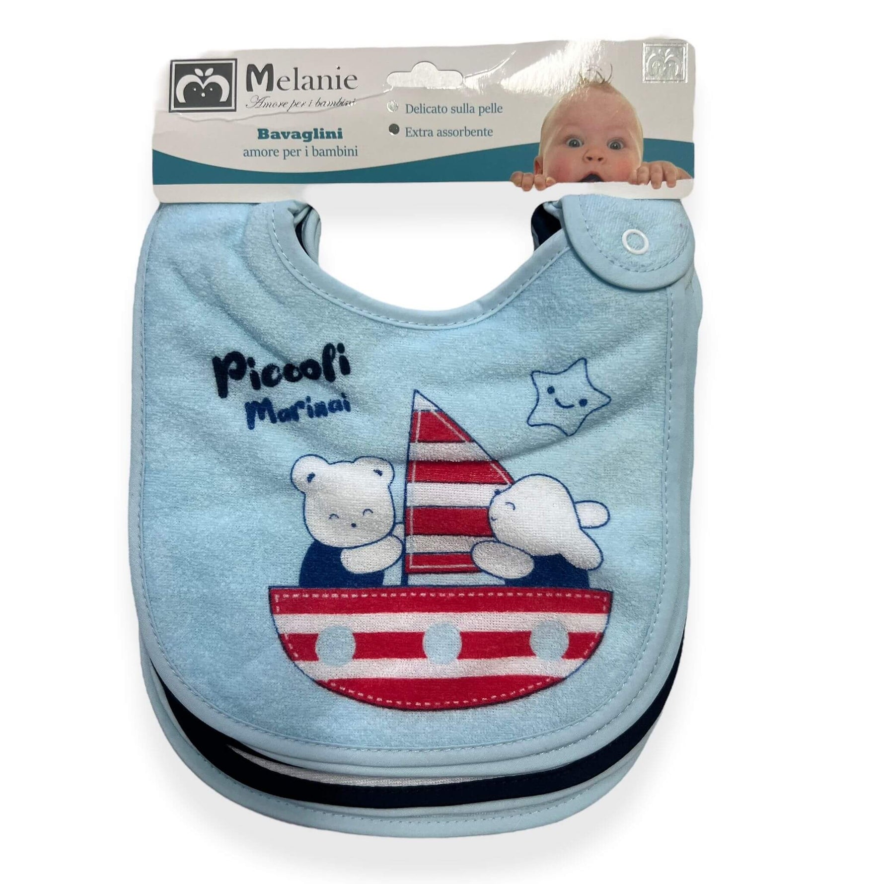 6 bavoirs éponge Mélanie