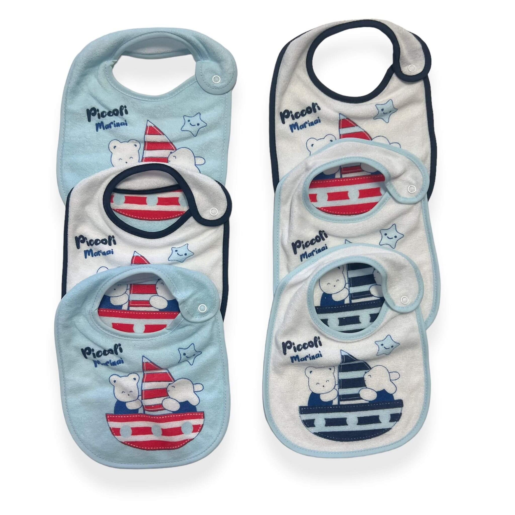 6 bavoirs éponge Mélanie