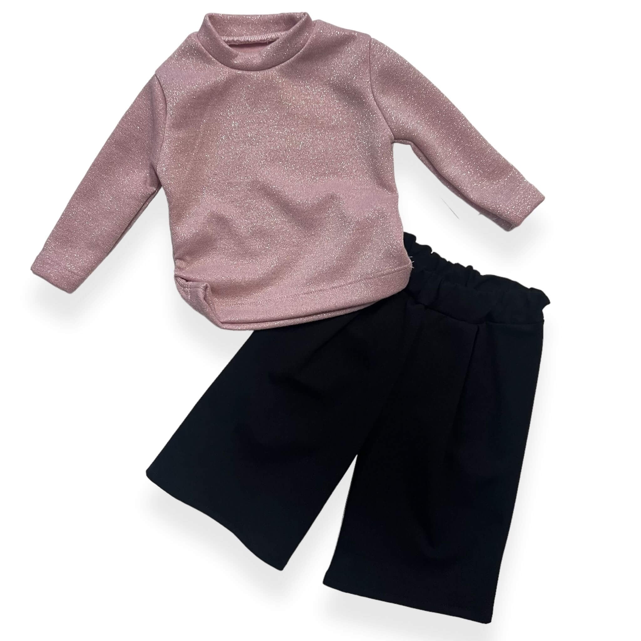 Ensemble bébé fille chaud en coton pailleté