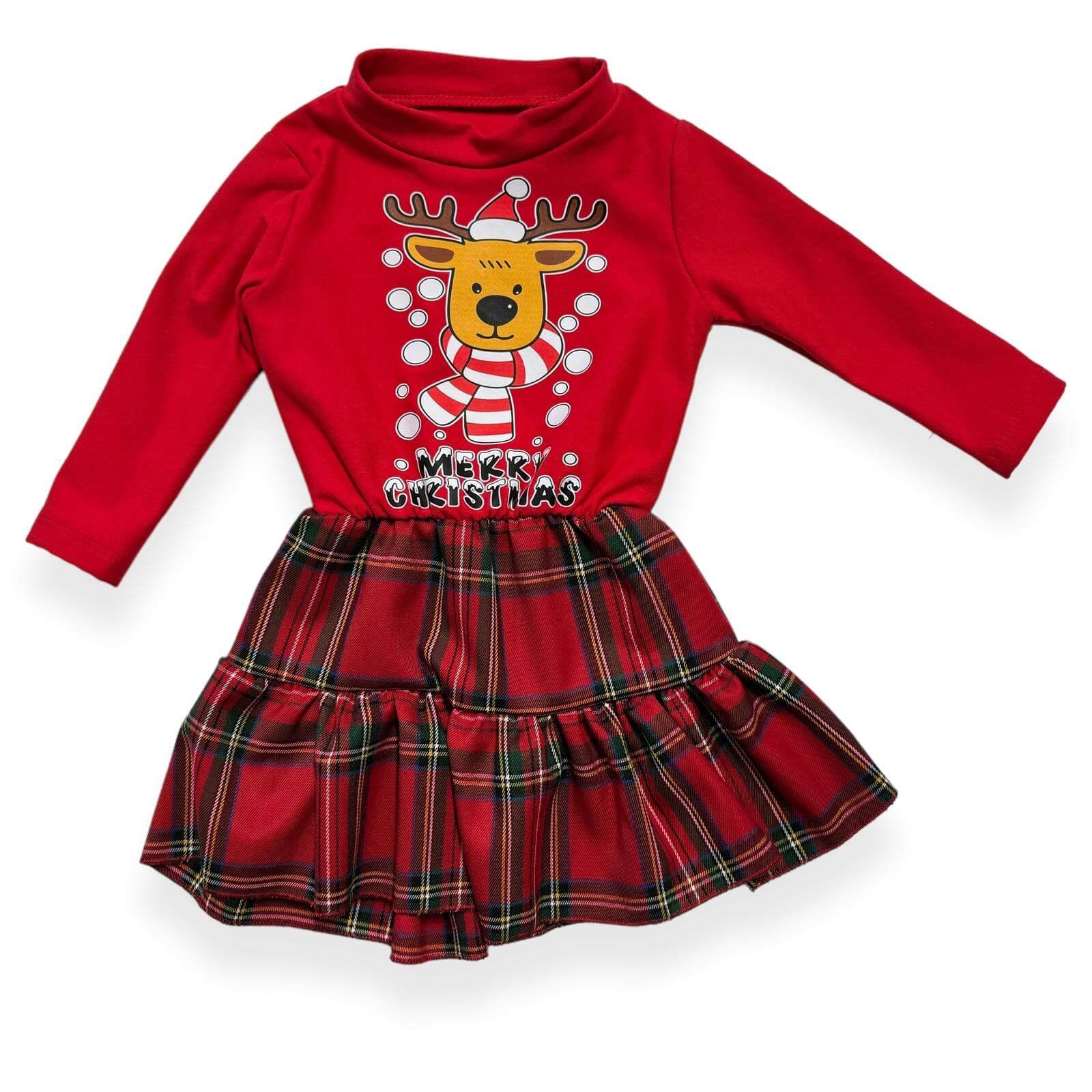 Robe de Noël chaude en coton pour bébé fille