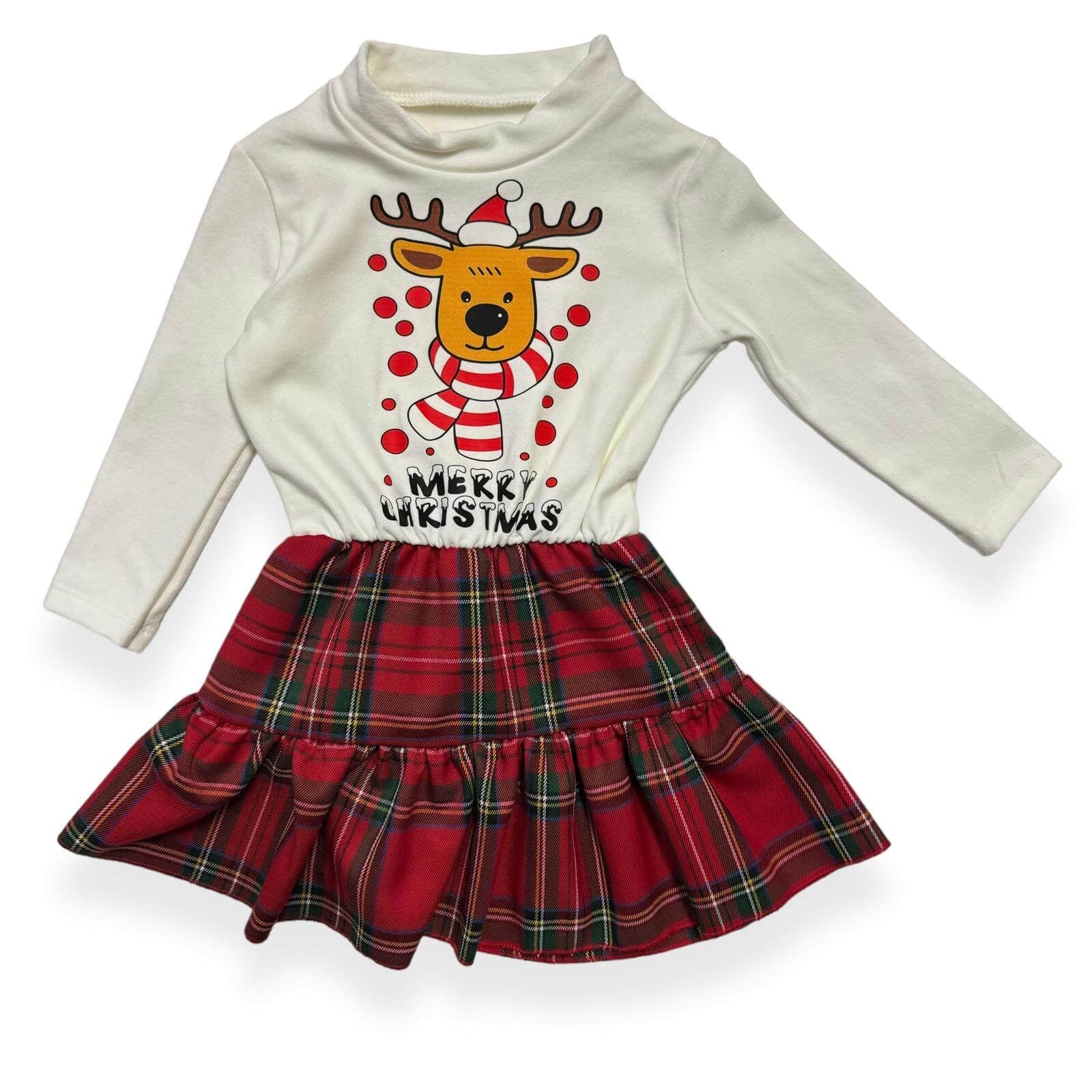 Robe de Noël chaude en coton pour bébé fille