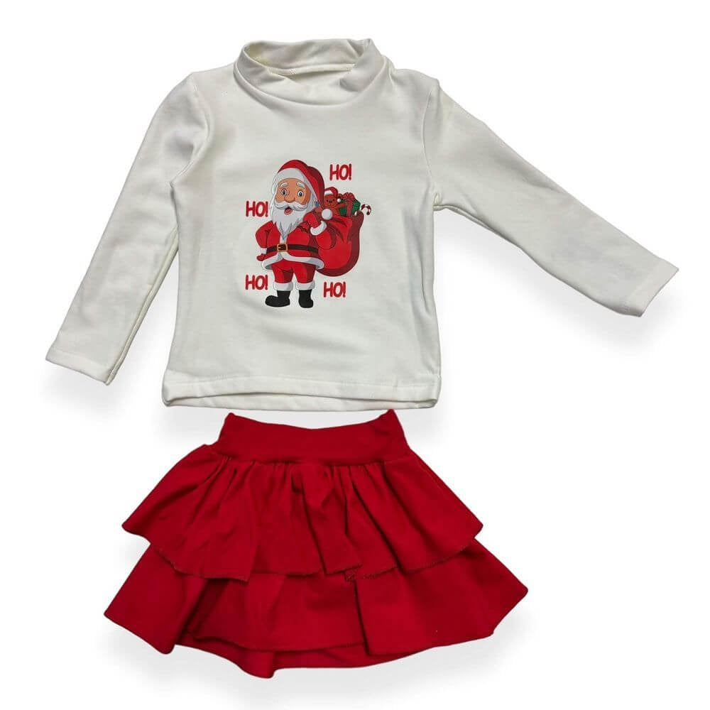 Tenue de Noël chaude en coton pour fille