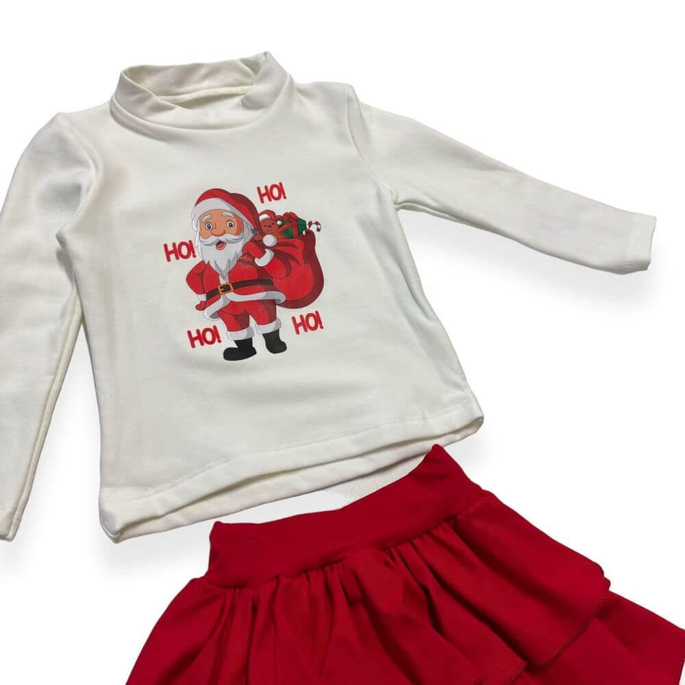 Tenue de Noël chaude en coton pour fille