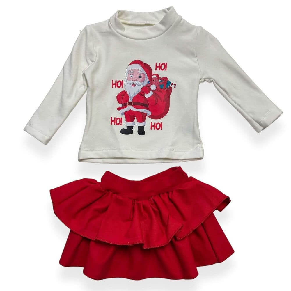 Tenue de Noël chaude en coton pour bébé fille