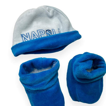 Set Cappello + Scarpine in ciniglia SSC Napoli 0/3 mesi