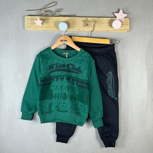 Survêtement sweat-shirt à col rond pour bébé