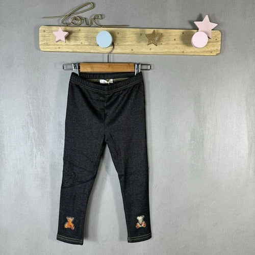 Leggings en jean rembourrés en peluche pour filles