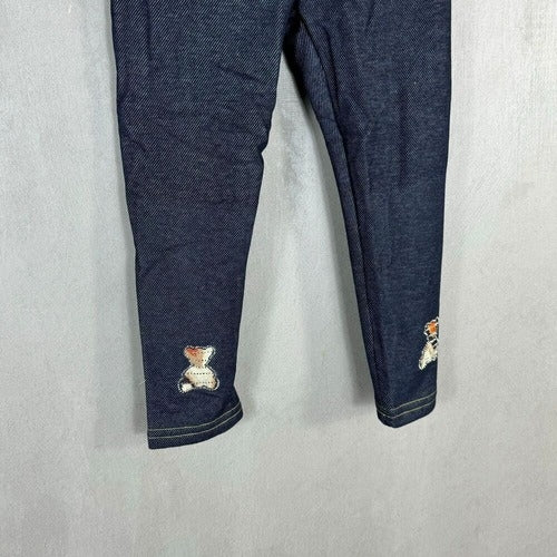 Leggings en jean rembourrés en peluche pour filles