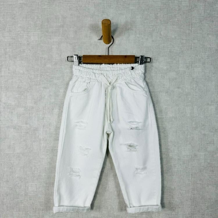 Pantalon en coton avec déchirures pour garçon