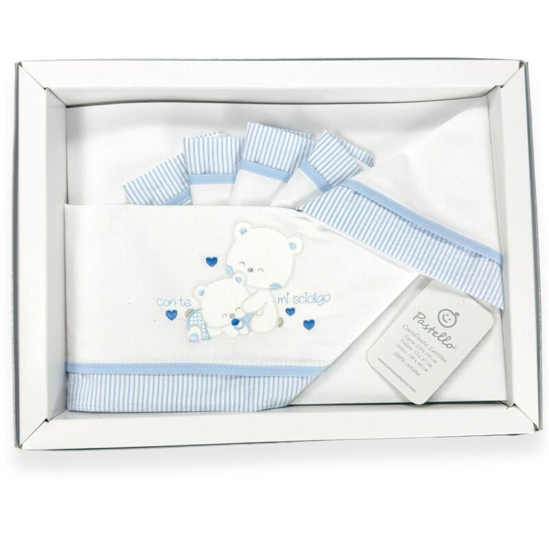 Ensemble berceau/lit pastel 100% coton