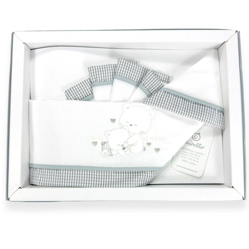 Ensemble berceau/lit pastel 100% coton