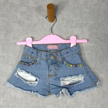 Short en jean fille