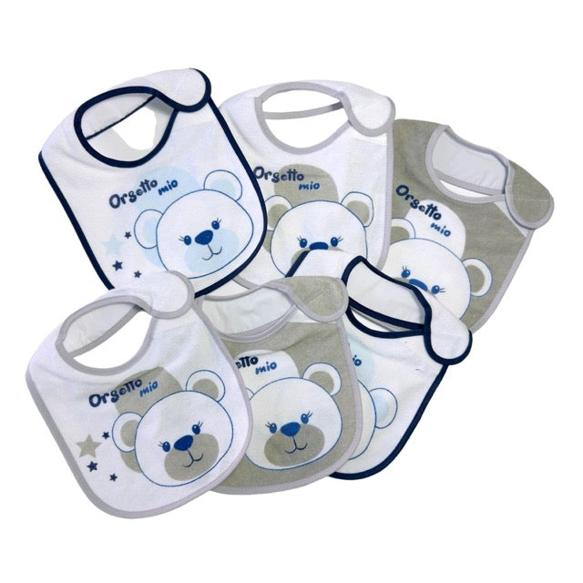 6 bavoirs dos plastifié Mélanie