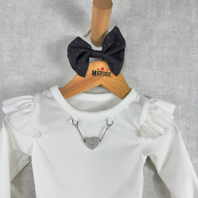 Tenue en coton pour bébé fille