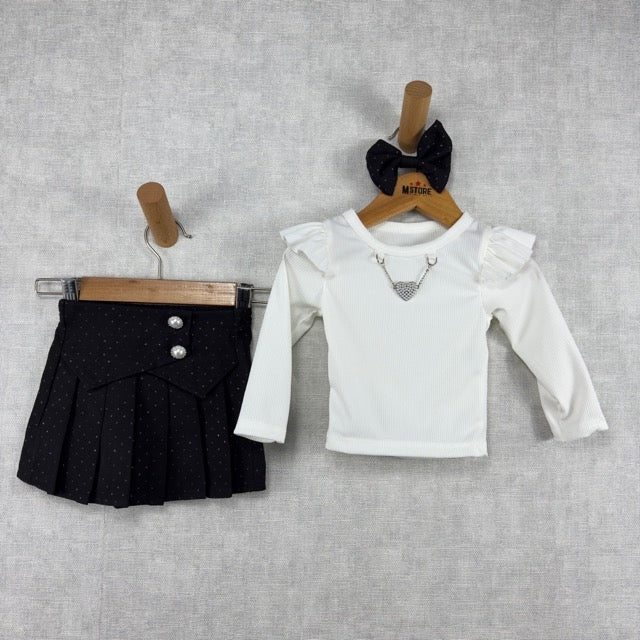 Tenue en coton pour bébé fille