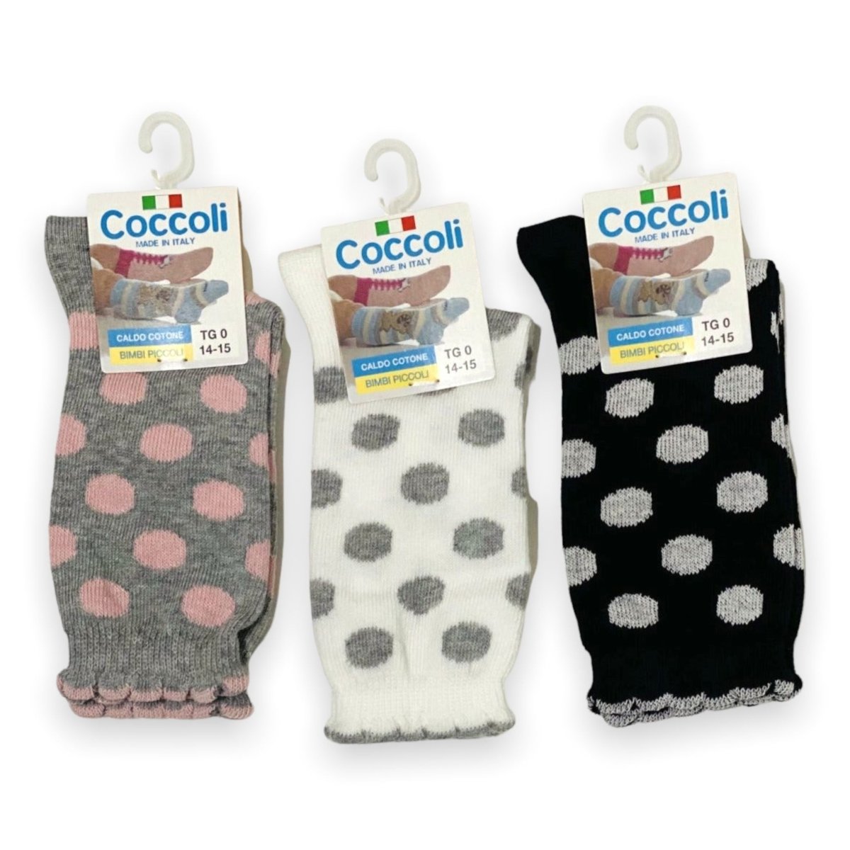 3 Calzini Alti in Caldo cotone Neonata - Mstore016 - Calzino Bimba - Coccoli