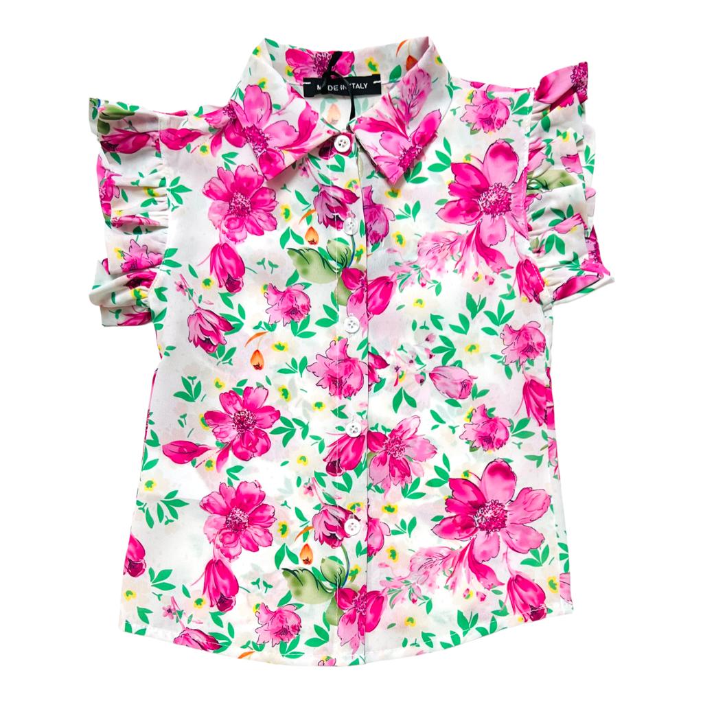 Camicia Neonata Fantasia a Fiori - Mstore016 - Camicia neonata - Great joy