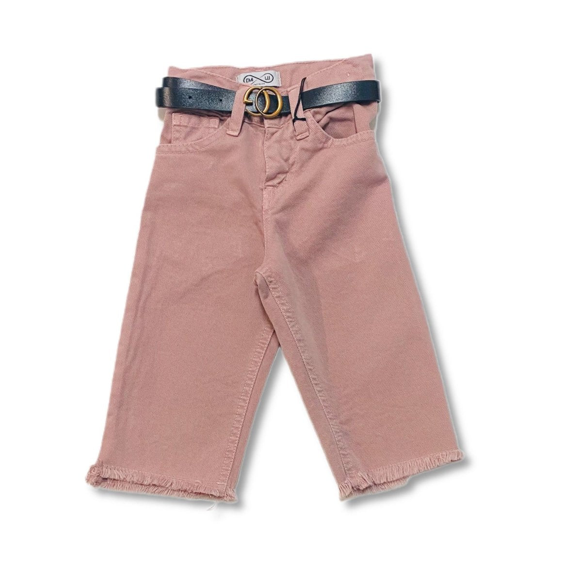 Jeans Rosa sfrangiato - Mstore016 - jeans neonata - Emilu