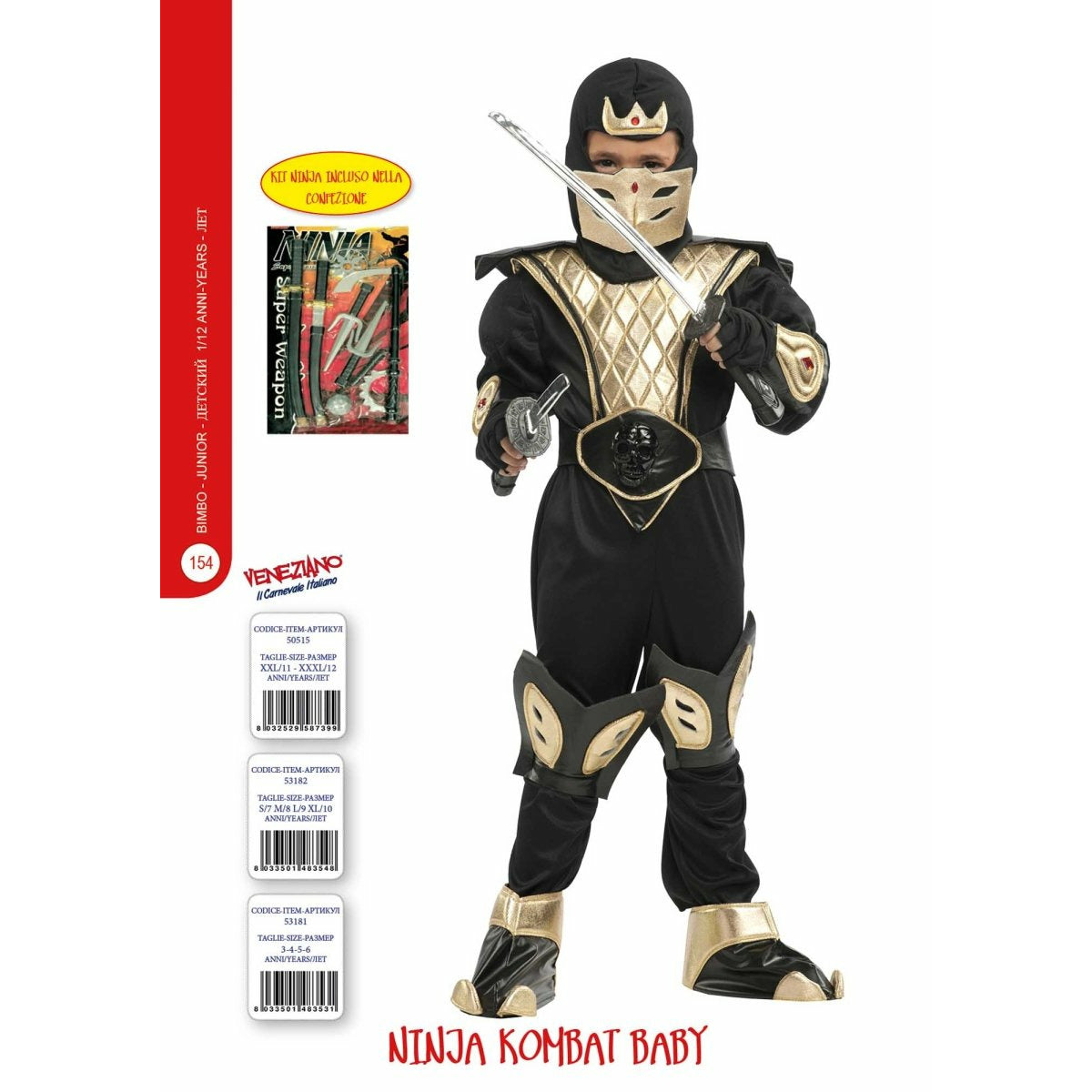 Ninja Kombat Baby - Mstore016 - Carnevale Bimbo - Veneziano