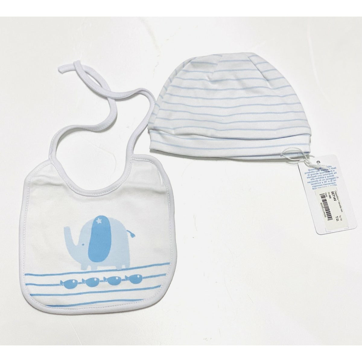 Set Cappello+bavetta Pastello 0/3 Mesi - Mstore016