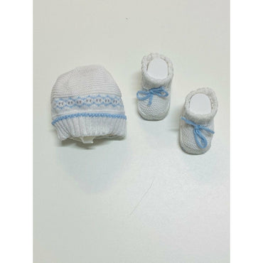 Set Cappello+Scarpe in Cotone 0/3 Mesi - Mstore016