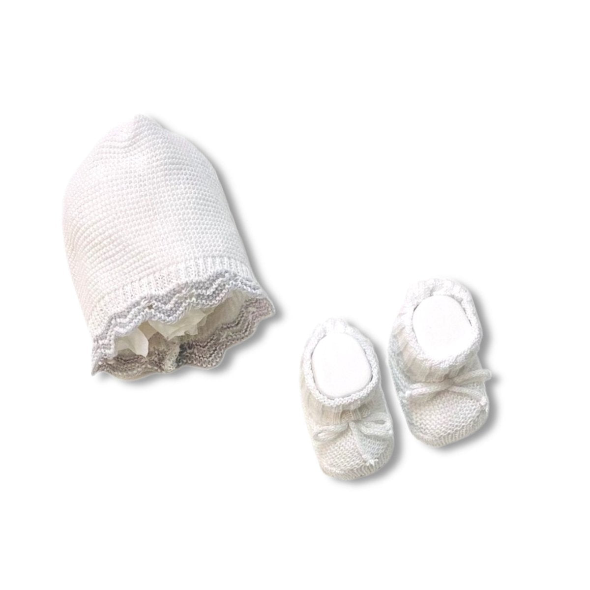 Set Cappello+scarpe in Cotone 0/3 Mesi - Mstore016 - Set neonata - La Rocca