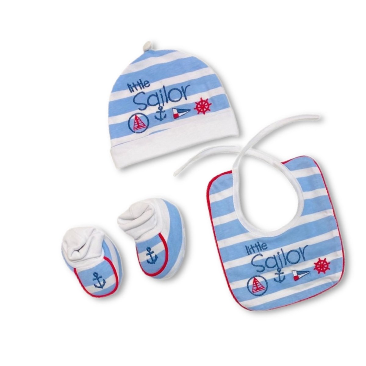 Set Cappello+scarpe+bavetta Bidibimbo 0/3 Mesi - Mstore016 - Set neonata - Pierre Cardin